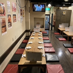 ゆったりくつろぎ掘り炬燵席で各種宴会はいかが?最大45名までご利用可能です◎