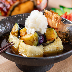 茄子と豆腐の揚げ出し餡