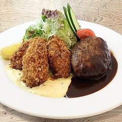 牡蠣フライ＆ハンバーグ（140g）