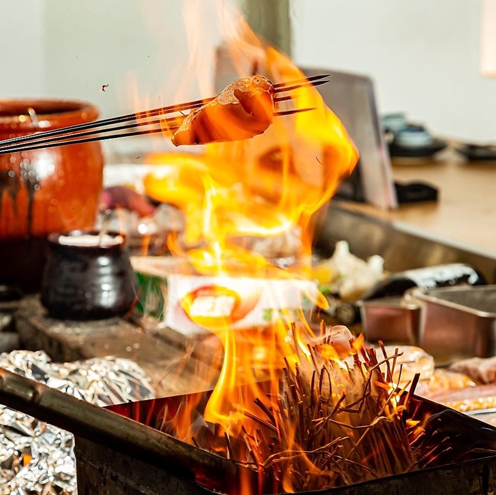 圧巻のパフォーマンス・炉端焼き一新！