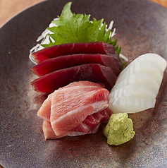 天然南鮪とあおり烏賊のお刺身