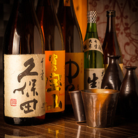 全国から日本酒メニューを取り揃え。