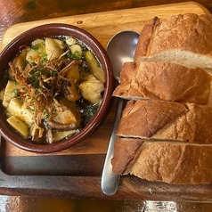 エビとキノコのアヒージョ