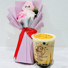 焼きココナッツエッグクリーム黒糖タピオカミルクティ