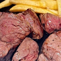 葡萄牛のランプサイコロステーキ