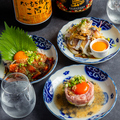 料理メニュー写真&nbsp;黄身ユッケ♪「刺身×高知県産ゆずたま、岡山県産和たまご」