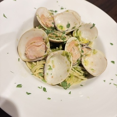 蛤とアオサ海苔のスパゲティ