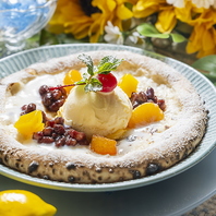 スイーツピザは店内でのみお愉しみいただける至福のピザ