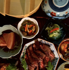 夜のおひつご飯定食　ハラミステーキ定食