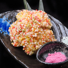 鱧(はも)の五色あられ揚げ