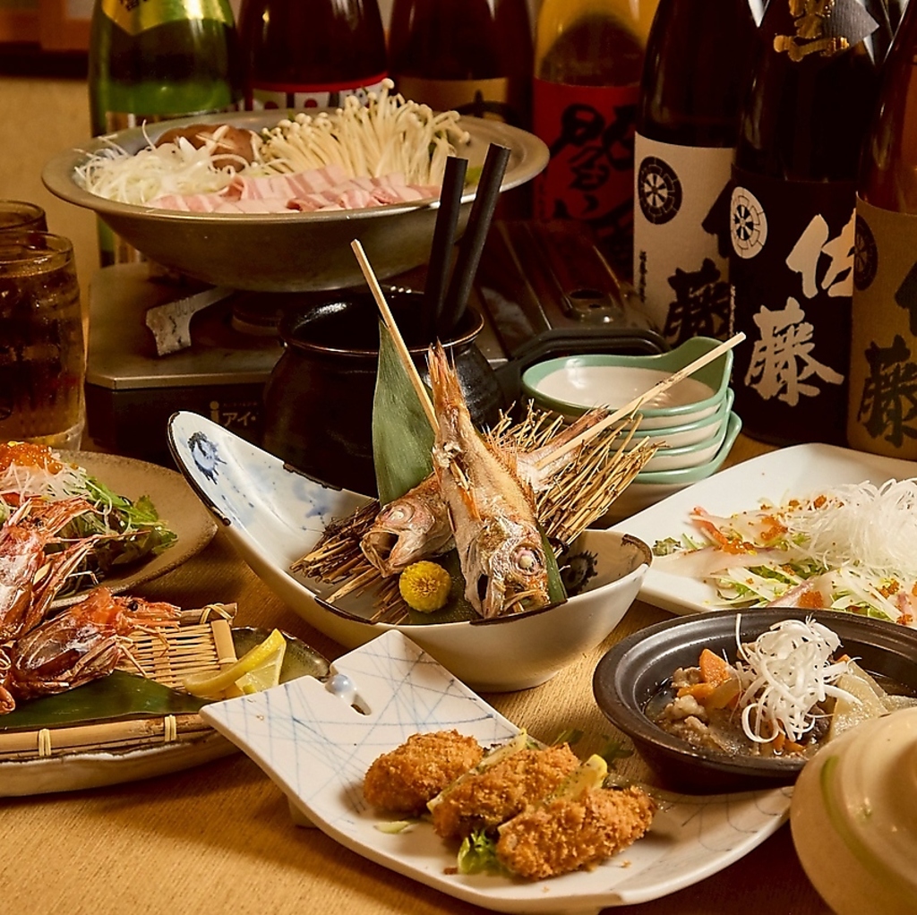 地産地消の食材とこだわりあるお酒を、『飲み放題付き』『幅広い価格帯』にて『宴を楽しめる』宴楽