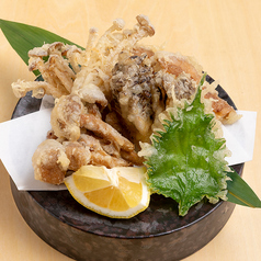 三種のキノコの天ぷら盛り合わせ