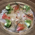 料理メニュー写真 「塩竃の藻塩」でマリネした鮮魚のカルパッチョ