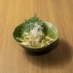 地鶏と長芋のわさび醤油