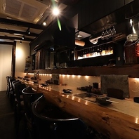 カウンター席もご用意♪おひとりさまでも♪