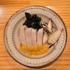 焼きネギとイカの酢味噌和え