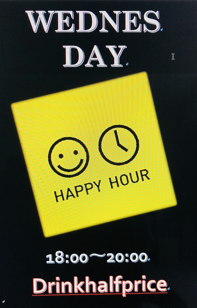 水曜日限定！！18時からハッピーアワーでドリンク半額！！
