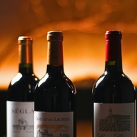 種類豊富なお酒と料理のペアリング◎