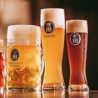 ドイツから自社直輸入したホフブロイ樽生ビール全4種類