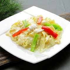 干し豆腐の辛味炒め/豚肉干し豆腐の炒め/ジャガイモとビーマンの細切炒め