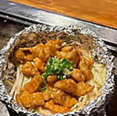 ホルモン鉄板味噌タレ焼き