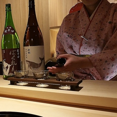 日本酒飲み比べ三種　　熊本の地酒〜有名銘柄迄。お気に入りを見つけてはいかがでしょうか♪の写真
