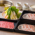 料理メニュー写真&nbsp;牛・豚しゃぶ定食(昆布だし)