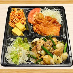 でんから＆にんにくと鶏肉のうま塩炒め弁当