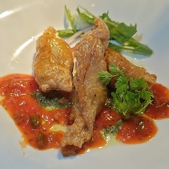 鶏かわぎょうざ イタリアンソース
