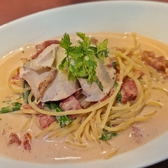 チキンクリームパスタ