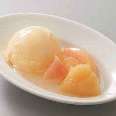 白桃＆バニラアイス