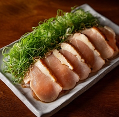 地鶏むねみたたき　日向夏ポン酢