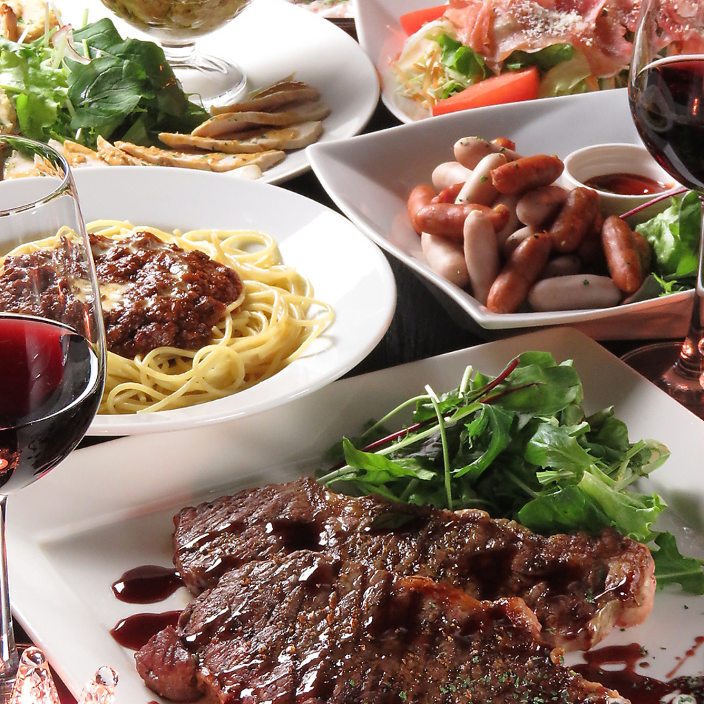 人気ＮＯ1！！肉まみれコース全7品2.5H飲み放題付3980円！女子会にも肉好き宴会に必見のコースです。