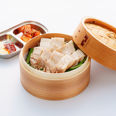 こだわりキムチと蒸籠蒸しポッサム