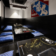 長時間疲れにくく、お過ごしいただける掘りごたつ席あり