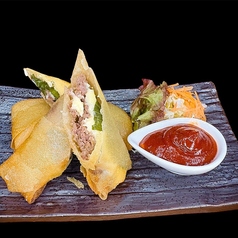 とり天のすだちまみれ/チキン南蛮/咲く咲く春巻き