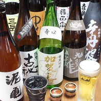 日本酒も種類豊富に◎