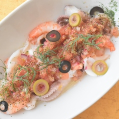 【冷たい前菜】魚介のセビーチェ ~南米風マリネ~