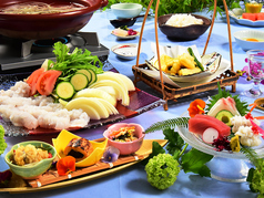 【ディナー】肉厚でふっくらした食感と白い身が特徴「白鷺鱧」を味わう「鱧づくしコース」