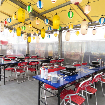 仙台朝市直結 東四ビアガーデンの雰囲気1