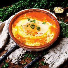 自家製黒豚ハムとピペラード 半熟玉子とじ