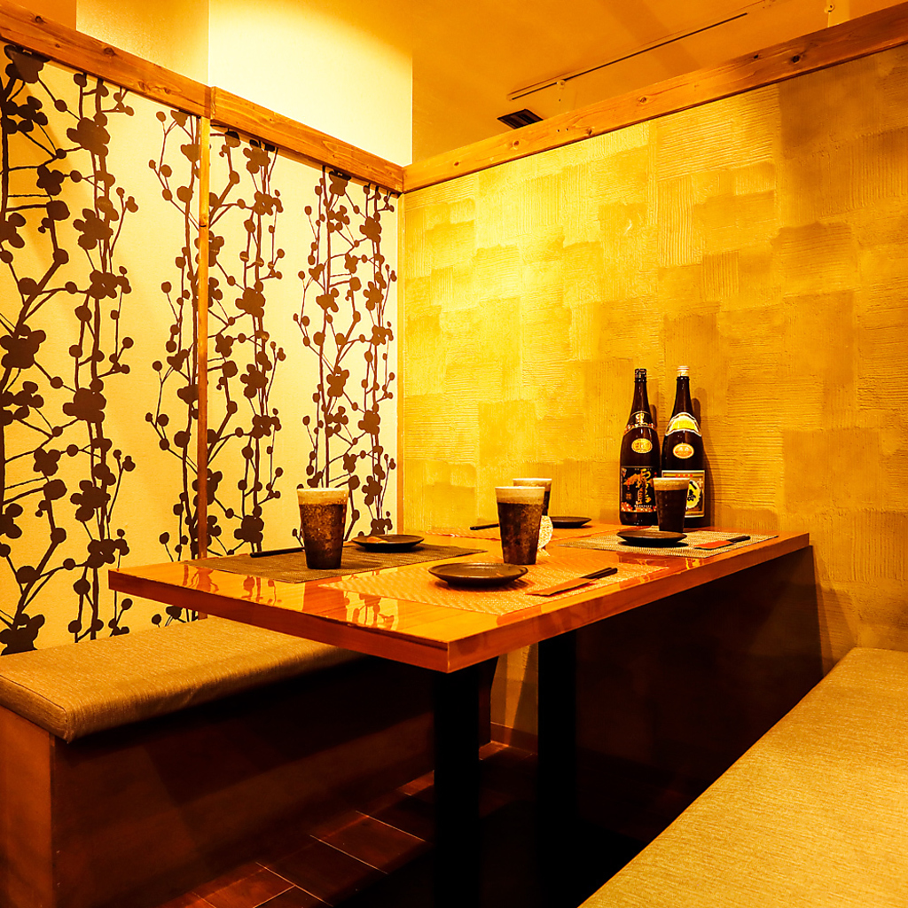 個室席は2名様からご利用OK！デートや記念日にもおすすめです！