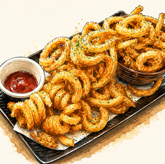 くるくるポテトのカーリーフライ