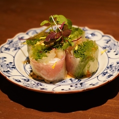 生ハムと海老の生春巻き