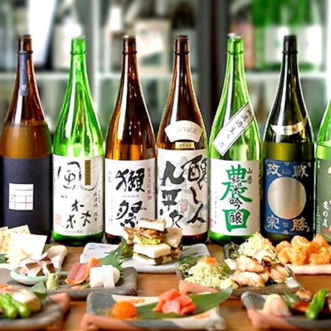 100種類以上の日本酒が520円～★希少な日本酒もご用意♪　「日本酒　うなぎだに」