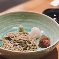 日高昆布練り込み  冷  蕎麦  梅しそおろし