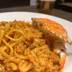 《賞味期限10分 生パスタ》　ワタリガニのトマトクリームパスタ
