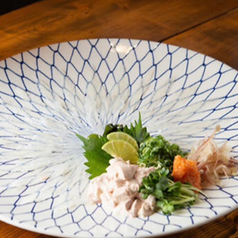 極上カワハギ薄造りの写真