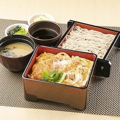 ロースかつ重とミニそばセット