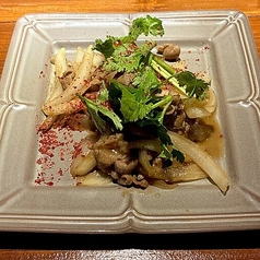 ラム肉のクミンしょうが焼き